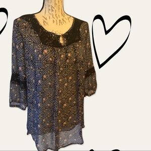 MOSSIMO BOHO COTTAGE CORE BLOUSE SIZE M